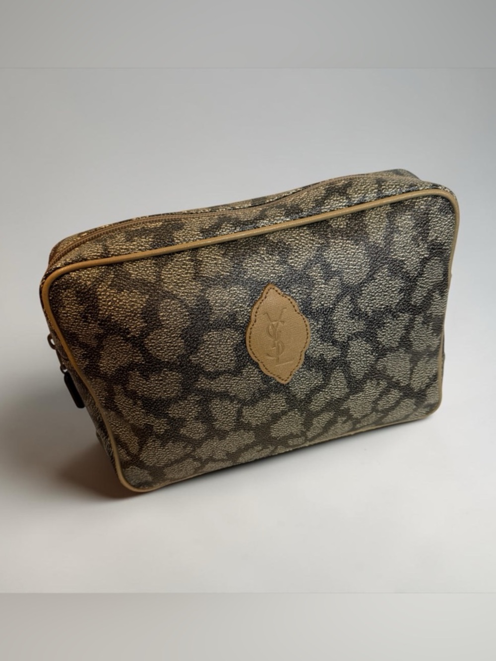 YSL Monogram Coated Canvas Pouch – Authentic – EUC - Picture 1 of 4
